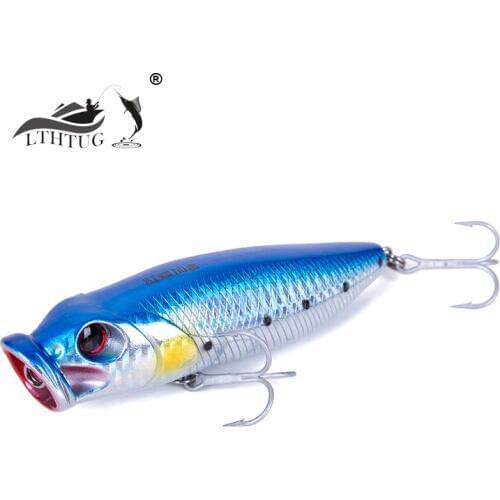 Hot LTHTUG Brand High Quality Pesca Floating Pike Fishing Lure Big Peche Popper Artificial Bait 110mm 27g Topwater Iscas Poppers