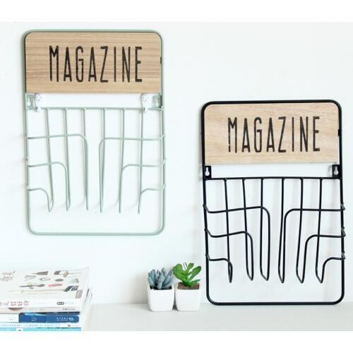 Metal Hanging Type Book shelf Wall Magazine Display Rack and Newspaper Shelf
