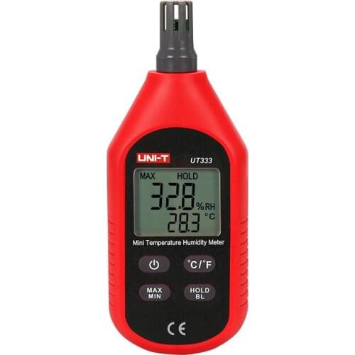 UT333 Mini Temperature Humidity Meter Indoor Outdoor Hygrometer Overload Indication Unit Conversion LCD Backlight hygrometer