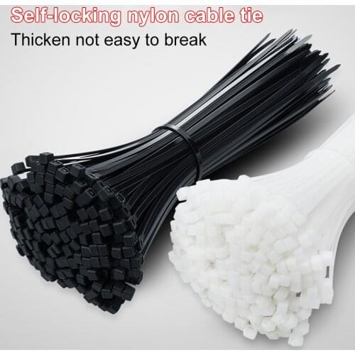 3 Bags Multipurpose Self Locking Cable Zip Ties Nylon Wire Tie Wraps White Black Cable Ties Non Releasable Wire Wraps Zip Ties