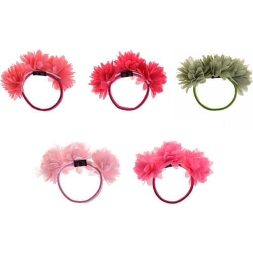 Multi-layer Flower Elastic Hair Bands Girls' Hair Clips Kids Hair Accessories
