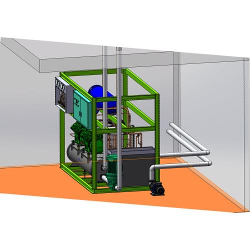 Cast-iron angle shutoff valve working as suction valves and discharges valves for 6F50.2 semi-hermetic reciprocating compressors