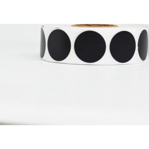 New Black 19mm Round Food Safety Permanent Adhesive Label Sticker Adhesive Labels 1000/Roll, 1 Rolls/Pack