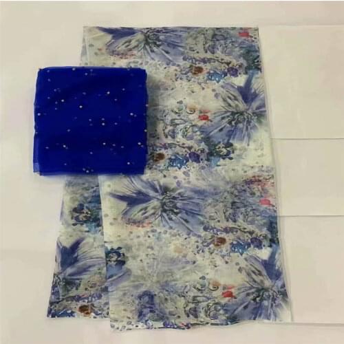 Latest High Quality 100% Cotton African Lace Fabric 7 Yards /Set Printed Fabric For Womens Dresses Textile Material!LXF991911