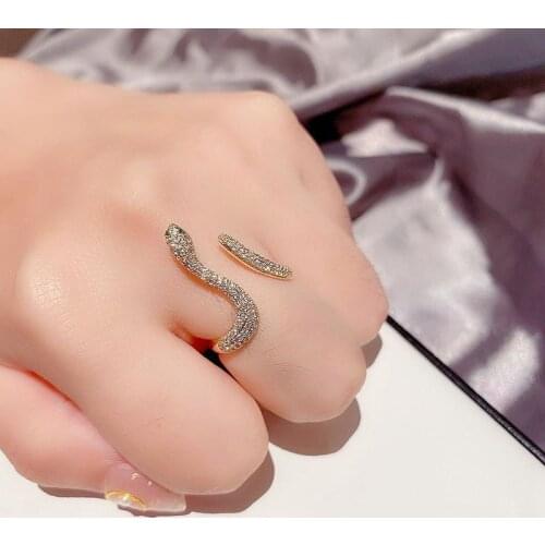 Punk 925 Sterling Silver Elegant Snake Shape Finger Ring For Women Girls Party Wedding Party 2021 Jewelry jz111
