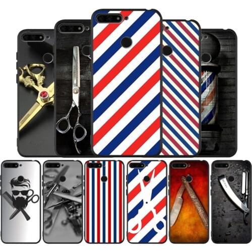 Barber Shop Hair Stylist tools black Silicone Phone Case For Huawei honor 30 20 Pro 8 8X 9 10 20 Lite Mate 10 20 30 Lite Pro