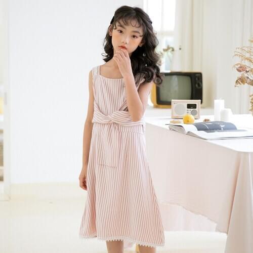 Girls Dress Summer Toddler Baby Girl Clothes Sleeveless Striped Strap Dress Outfit Summer Clothes Sundress