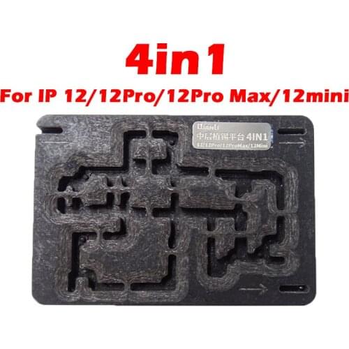 Qianli 4in1 Motherboard Middle Layer Fixture Board BGA Reballing Stencil Plant Tin For iPhone 12Pro 12 12mini 12Pro Max Planting