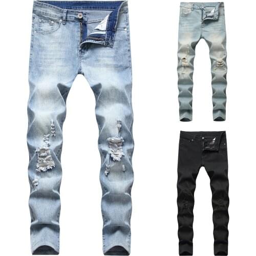 SAGACE Men's Biker Jeans