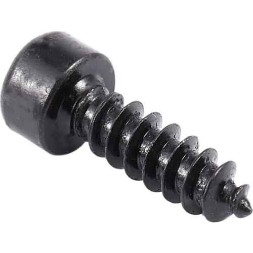 100 Pcs 3Mm X 10Mm Thread Hexagon Head Self Tapping Screws Black