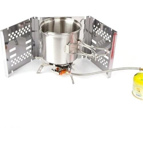 Foldable Stainless Steel Backpacking Wood Burning Stove Mini Bbq Grill For Hiking Camping Cooking