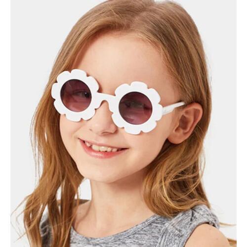 2020 Vintage Kids Sunglasses Child Sun Glasses Round Flower Gafas Baby Children UV400 Sport Sunglasses Girls Boys Oculos De Sol