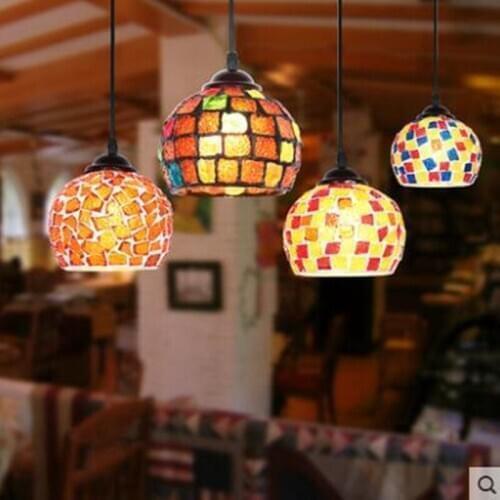 Pastoral style Mediterranean pendant lights single head small creative Cafe entrance corridors restaurant lamp aisle lamp DF28