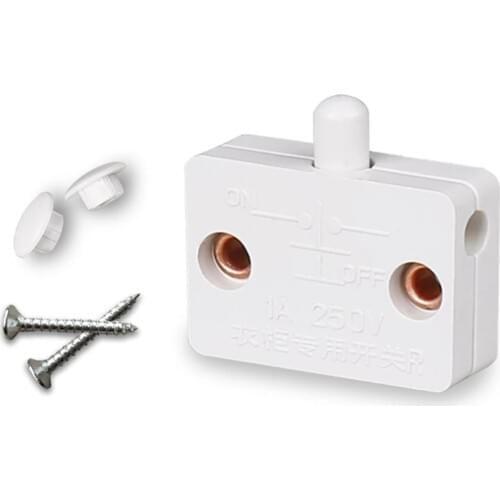 Closet Cabinet Light Switch Automatic Reset Switch Household Cabinet Door Control Switch Wardrobe Light Switch