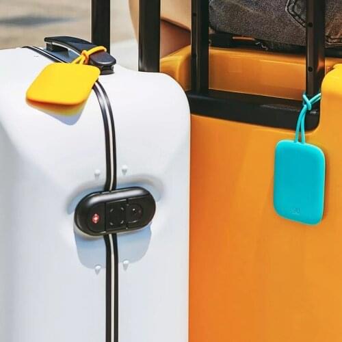 Xiaomi 90 Points Colorful Silicone Luggage Tag Anti-lost Card Smooth Flexible Holder ID Address Card