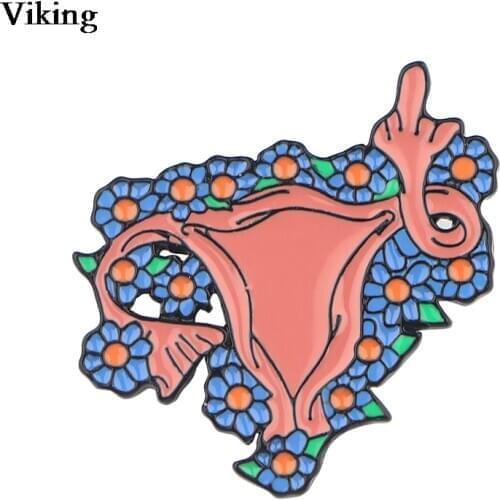 Feminism Badge Uterus Brooches Lapel Pins Collar Badges Backpack Pin Hat Pins Clothing Accessories Jewelry For Women Girls G0687