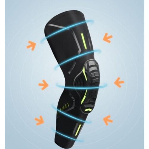 1pcs Breathable Knee Pad Honeycomb Shockproof Long Leg Sleeves Knee Brace Football Sports Knee Guard