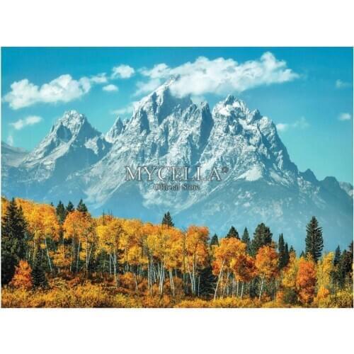 Landscape 5D DIY Diamond Painting Grand Teton in Fall,Mountain,Full,Diamond Embroidery,Needlework,Mosaic,Cross Stitch,Home Decor