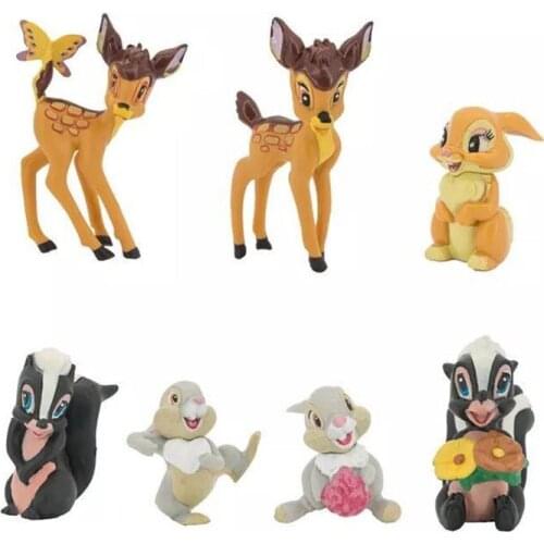 7pieces/lot 7style 5-10cm pvc doll deer furnishing articles Girls toys