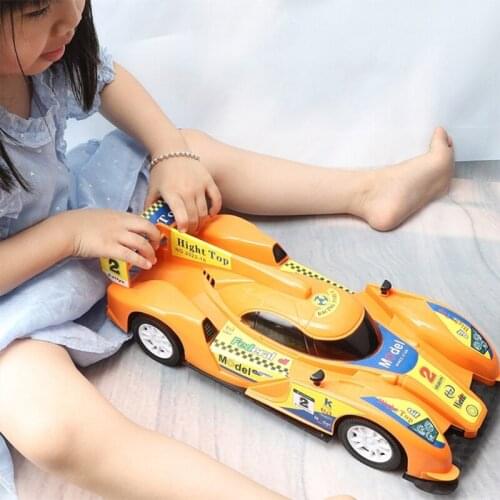 83XC Plus Size No Power Supply Pull Back Toy Car Interactive Sliding Car Plastic Friction Inertia Model Vehicle Red Orange