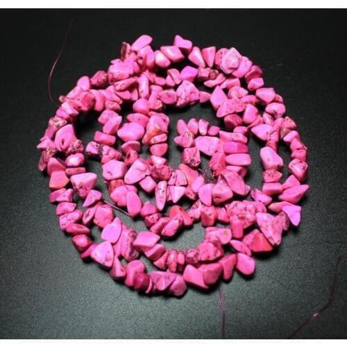 Aaa Nartural Freeform Shape 5mm-8mm Rose Red Turquoises Beads Strand 34'' Natural Stone Beads For Jewellery Making 200pcs Lot