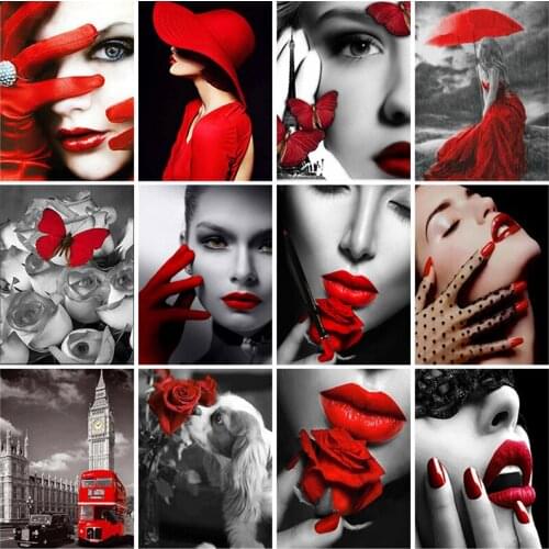 Full Square Round Drill Diamond Painting Street View Diamond Embroidery Landscape Rose Pictures of Rhinestones Home Decoraation