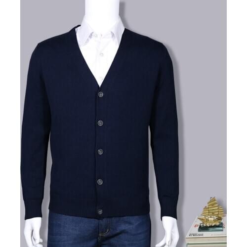 MRMT 2021 Brand Autumn Winter Mens Knitted Sweaters Long Sleeves V-collars Casual Pure-color Sweaters for Male Fashion Clothing