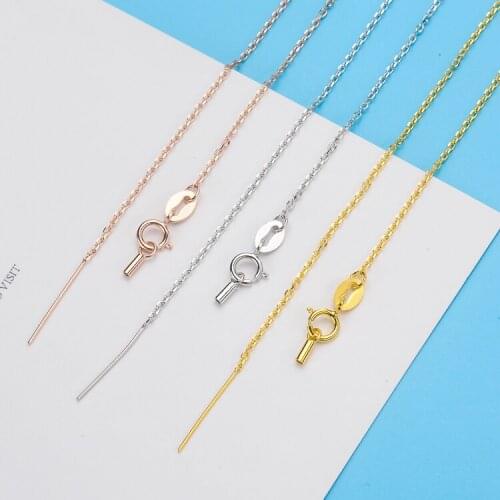 925 Silver Chain with Needle to Make Floating Necklace or Bracelet, Hot Jewelry Chain, Necklace or Bracelet Chain, 10pcs/lot