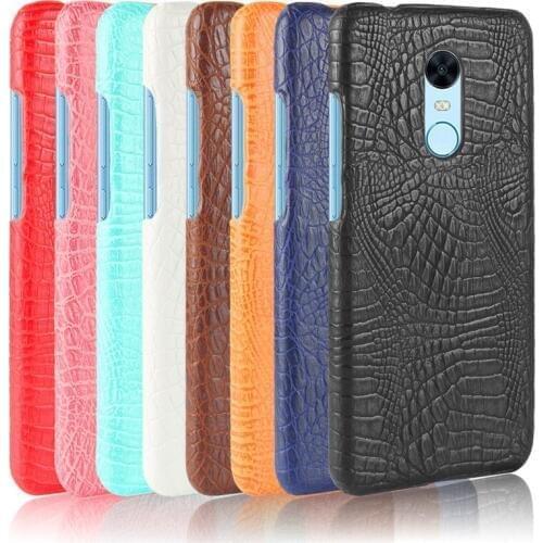 Xiaomi Redmi 5 5Plus Case Colored Crocodile Pattern PU Leather Back Cover Hard Phone Case for Xiaomi Redmi 5 Redmi 5 Plus 5Plus