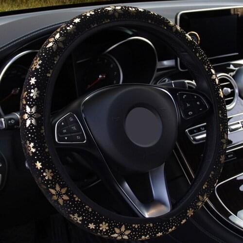 Car Steering Wheel Cover Gilding Snowflake Decoration Interior Anti Slip Caravan Trailer Truck Off Road 4x4 Auto Accessories