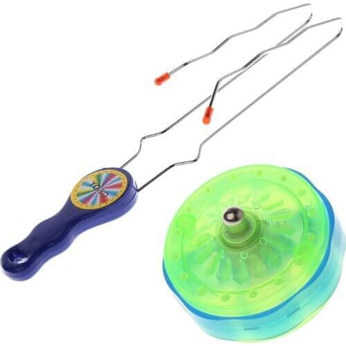 Colorful LED Flashing Magic Rail Rolling Flywheel YO-YO Ball Toy For Kids Gifts Color Random Delivery-M15