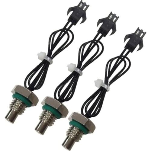 NTC Thermistor Temperature Sensor Probe Head M8 Thread Probe Cable Wall Mounted Tube Clamp Type M2EE