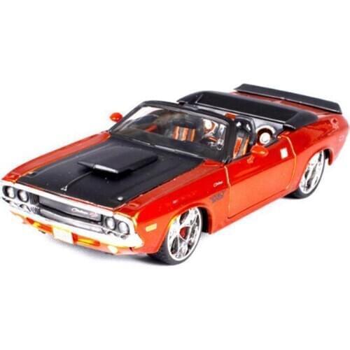 1:24 Vintage Challenger 1970 Muscle Retro Sports Car Alloy Collection Model Diecast Metal Vehicle Boys Toys Kids Souvenir Gift