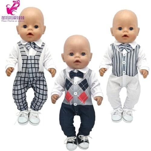 43 cm Baby New Born Doll Boy Clothes 17 Inch Doll Suit Children Girl Gifts Toys Clothing