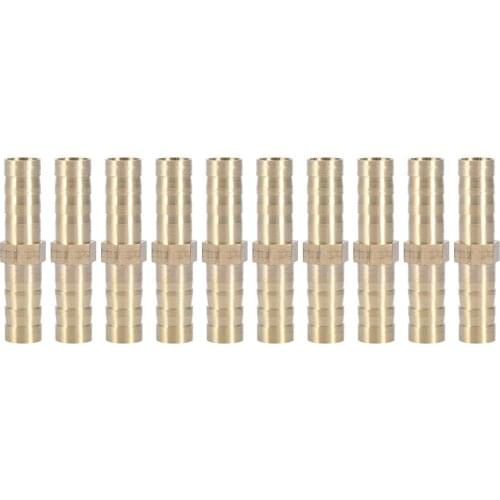 Brass Straight Hose Pipe Fitting 2-Way Pipe Connector Tube Joiner Fitting 6/8/10/12/14/16/20mm Barbed Coupler Connector Adapter