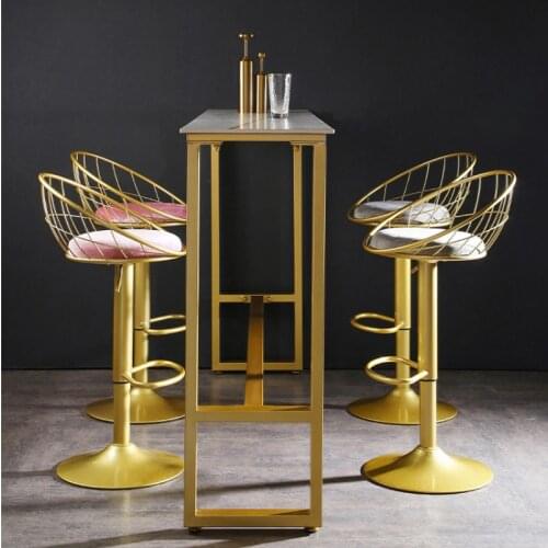 Meubles De Bar Nordic Chair Taburete Cocina Golden Checkout Counter High Stool Modern Bar Chair Lifting Rotating Bar Furniture