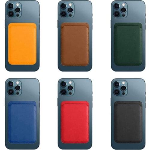 Leather Bag Magnetic Fashion Wallet Card Holder For iPhone 12 Pro Max Mini Case Leather Wallet Card Bag For iphone 12