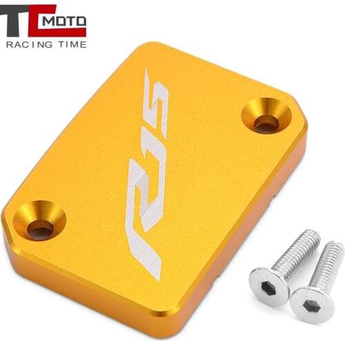 Motorcycle CNC Aluminum Rear Brake Fluid Reservoir Cap Cover Accessories for Yamaha YZF R15 V3 2017 2018 2019 2020
