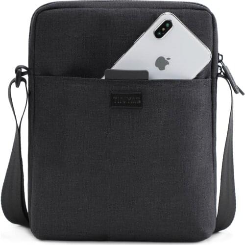 Mens Bags Light Canvas Shoulder Bag for 7.9' Ipad Casual Crossbody Bags Waterproof Business Shoulder Bag for Men 0.13kg