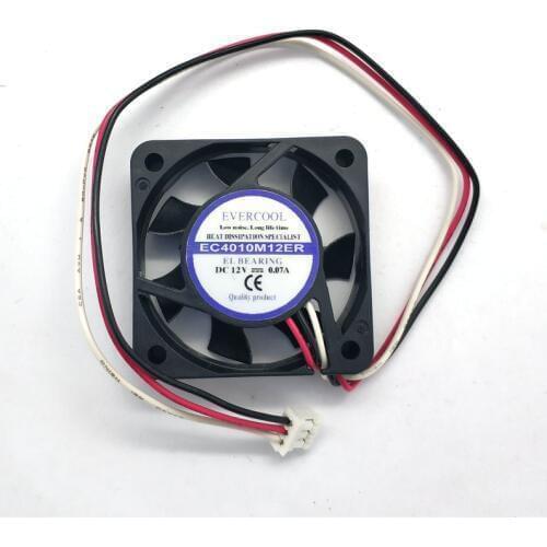 New Orignal EC4010M12ER DC12V 0.07A 40x10MM Alarm Signal 3Lines Cooling Fan