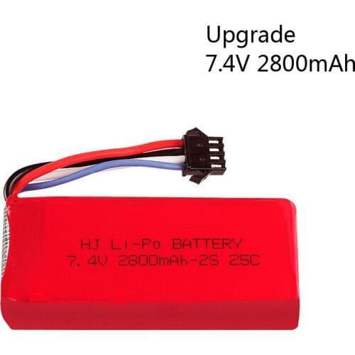 Upgrade 7.4V 2800mAh Lipo battery For Udi UDI902 UDI002 Huanqi 961 Huanqi 962 Remote Control Boat 7.4 V 2S 2800 mah SM 4P PLUG