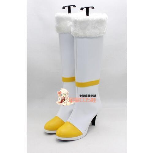 LoveLive! Love Live Nico Yazawa White Girls Long Cosplay Shoes Boots X002