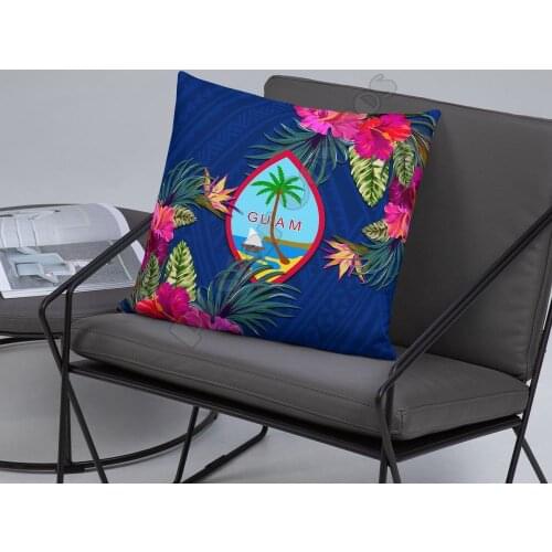 Guam Polynesian Pillow Hibiscus Surround Pillowcases Throw Pillow Cover Home Decoration