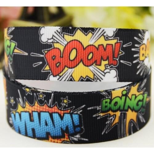 22mm 25mm 38mm 75mm Explosive Cloud cartoon printed Grosgrain Ribbon party decoration 10 Yards X-04478