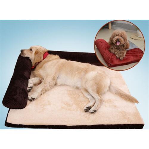 Luxury Large Dog Bed Sofa Dog Cat Pet Cushion For Big Dogs Washable Nest Cat Teddy Puppy Mat Kennel Square Pillow Pet House