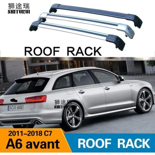 SHITURUI 2Pcs Roof bars For Audi A6 Avant 4G5, 4GD, C7 2011-2018 Aluminum Alloy Side Bars Cross Rails Roof Rack Luggage Carrier