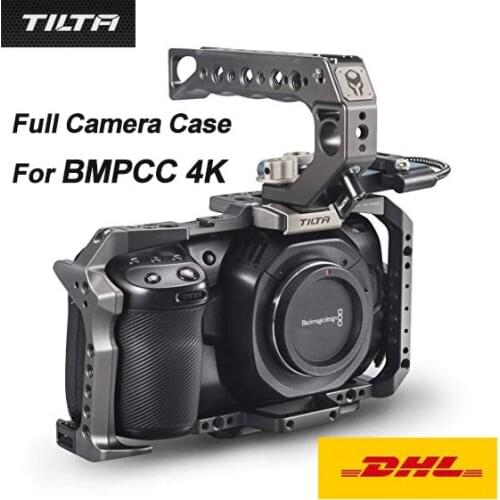 TILTA TA-T01-B-G Full Camera Cage SSD Drive Holder Top Handle Grip for BMPCC 4K Blackmagic Pocket Cinema Camera 4K Rig accessory