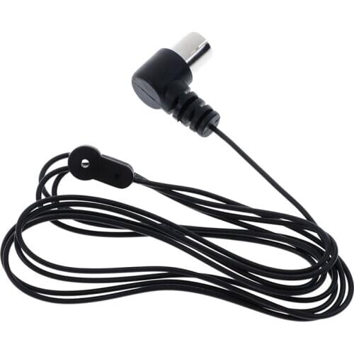 FM Antenna Male For Sound Natural Sound Stereo Receiver For FM Radio/ Hi-Fi/ DAB/ TV Indoor Use Black