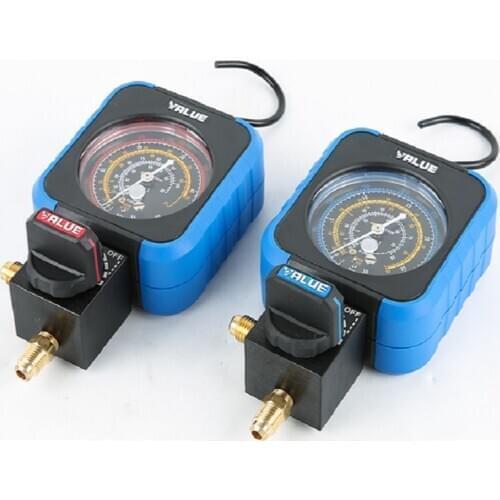 Value VRM1-B-0403 R22 R410 High-precision Anti-collision Refrigerant Gauge Fluorine Table Air Conditioning Gauge