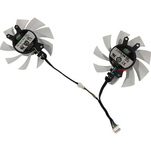 2Pcs/Set 80(75)MM FY08015M12LPA GPU VGA Cooler Fan For KFA2 GTX 1660 Ti White Mini GTX1650 EX Video Card Replace